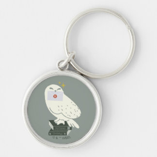 Hedwig mit Brief Whimsical-Zeichnung Schlüsselanhänger