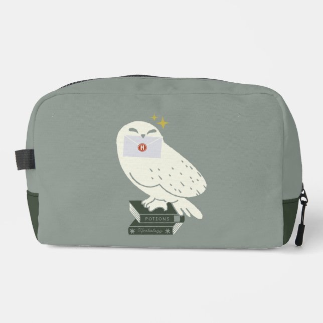 Hedwig mit Brief Whimsical-Zeichnung Waschbeutel (Vorderseite)