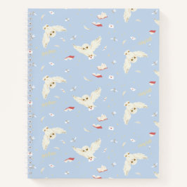 Hedwig Owl Post Letters and Books Pattern Notizbuch