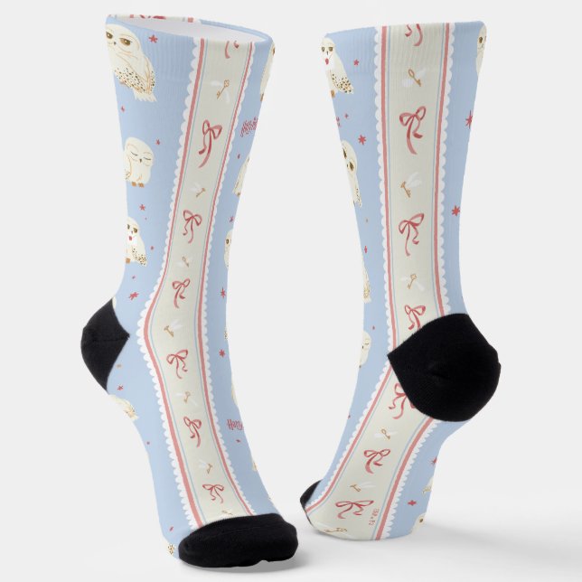 Hedwig Owl Post Stripe Pattern Socken (Gewinkelt)