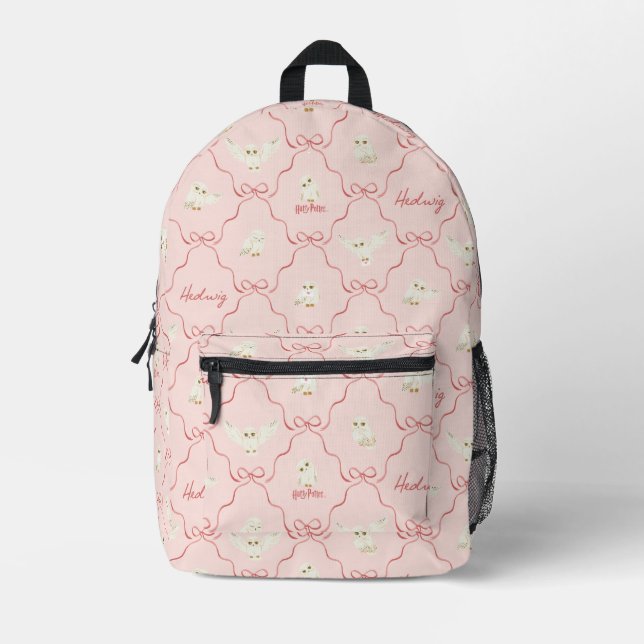 Hedwig Pink Ribbon Pattern Bedruckter Rucksack (Vorderseite)