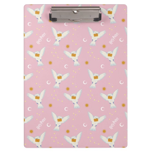 Hedwig Pink Sonnenwende Muster Klemmbrett (Vorderseite)