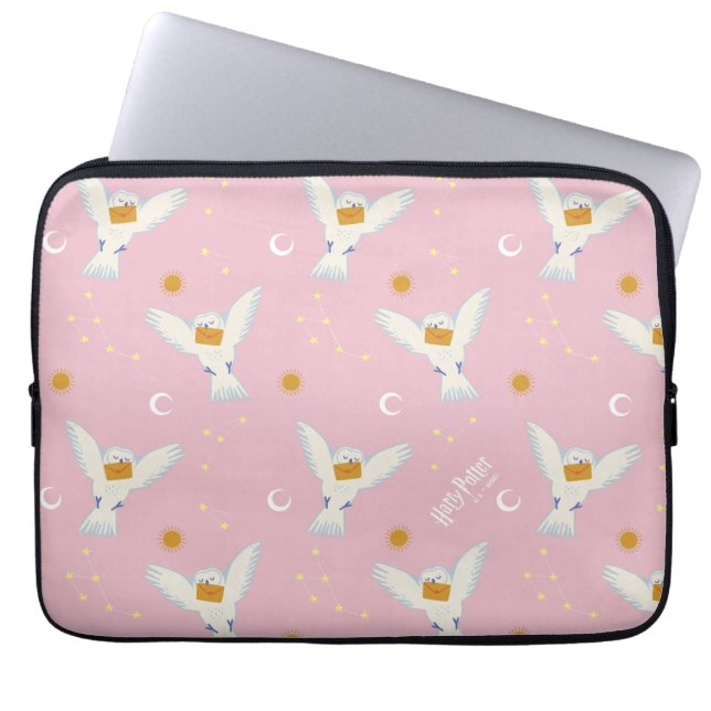 Hedwig Pink Sonnenwende Muster Laptopschutzhülle (Vorderseite)