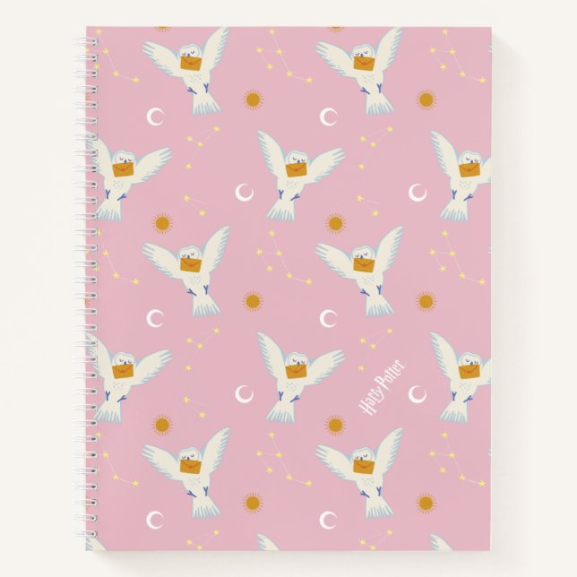 Hedwig Pink Sonnenwende Muster Notizbuch (Vorderseite)
