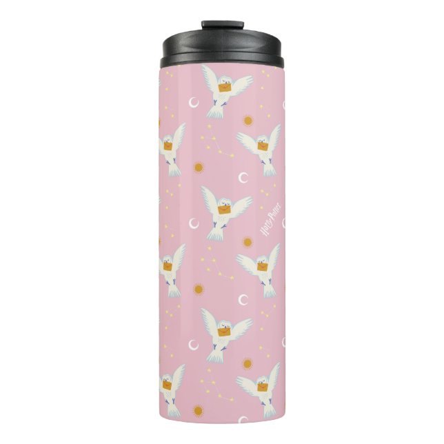 Hedwig Pink Sonnenwende Muster Thermosbecher (Vorderseite)