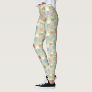 Hedwig-Post-Blockbuchstaben-Muster Leggings