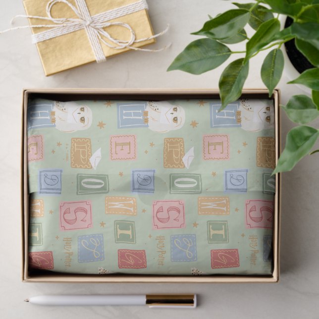 Hedwig-Post-Blockbuchstaben-Muster Seidenpapier (Geschenk)
