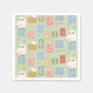 Hedwig-Post-Blockbuchstabenmuster Serviette