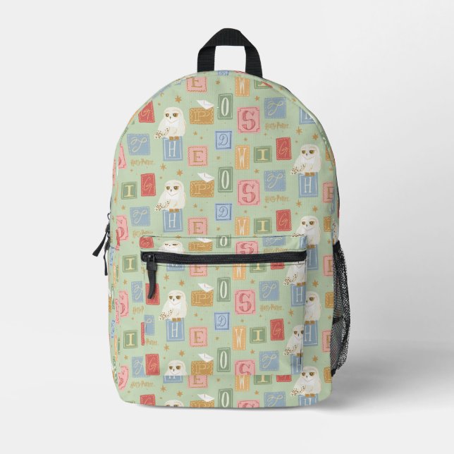 Hedwig Post Letter Block Pattern Bedruckter Rucksack (Vorderseite)
