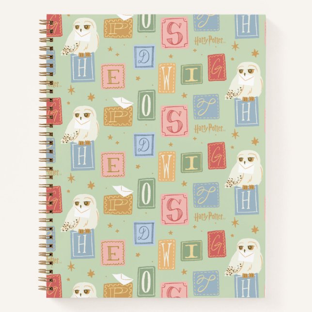 Hedwig Post Letter Block Pattern Notizbuch (Vorderseite)