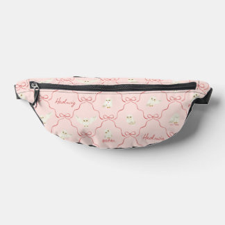 Hedwig-Rosa-Schleifen-Muster Bauchtasche