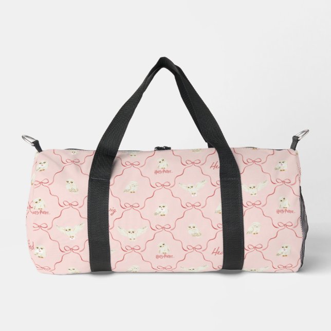 Hedwig-Rosa-Schleifen-Muster Duffle Bag (Vorderseite)