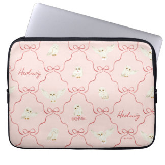 Hedwig-Rosa-Schleifen-Muster Laptopschutzhülle