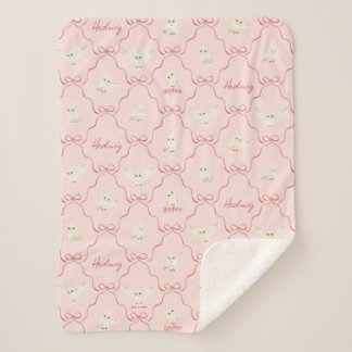 Hedwig-Rosa-Schleifen-Muster Sherpadecke