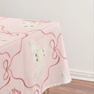 Hedwig-Rosa-Schleifen-Muster Tischdecke