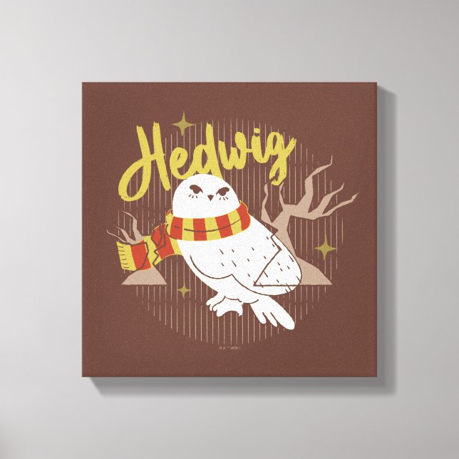 Hedwig Whimsical Forest Drawing Leinwanddruck (Vorderseite)