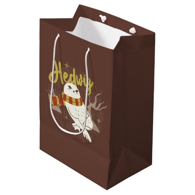 Hedwig Whimsical Forest Drawing Mittlere Geschenktüte (Vorderseite Schrägansicht)