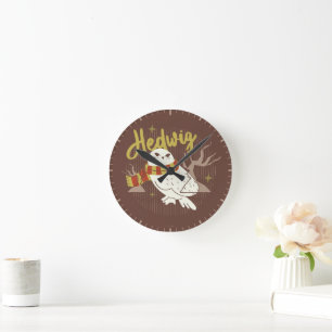 Hedwig Whimsical Forest Zeichnung Runde Wanduhr