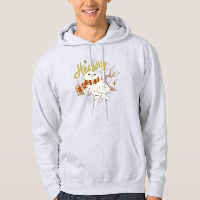 Hedwig Whimsical Wald Zeichnung Hoodie (Vorderseite)