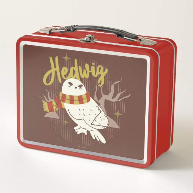 Hedwig Whimsical Wald Zeichnung Metall Brotdose (Vorderseite)