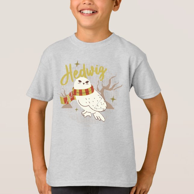 Hedwig Whimsical Wald Zeichnung T-Shirt (Vorderseite)