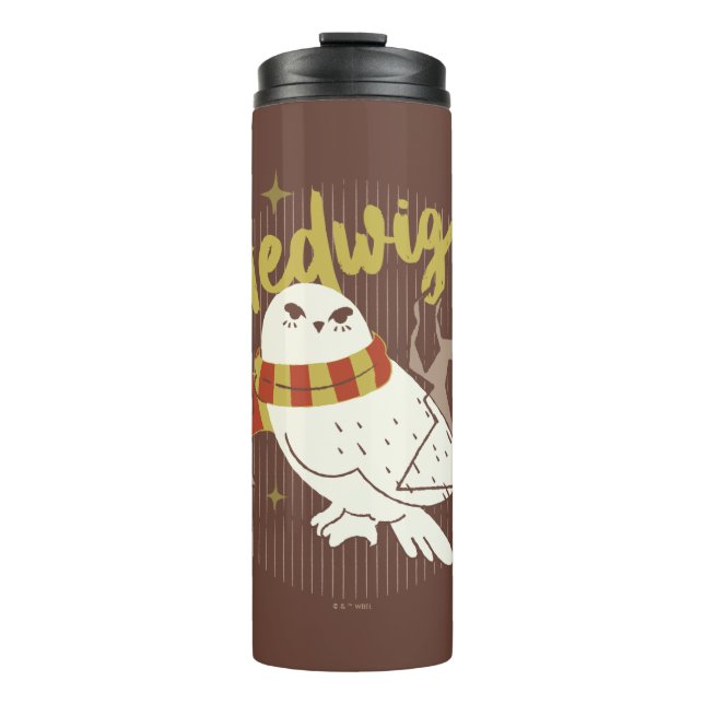 Hedwig Whimsical Wald Zeichnung Thermosbecher (Vorderseite)
