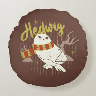 Hedwig Whimsicaler Wald Zeichnung Rundes Kissen