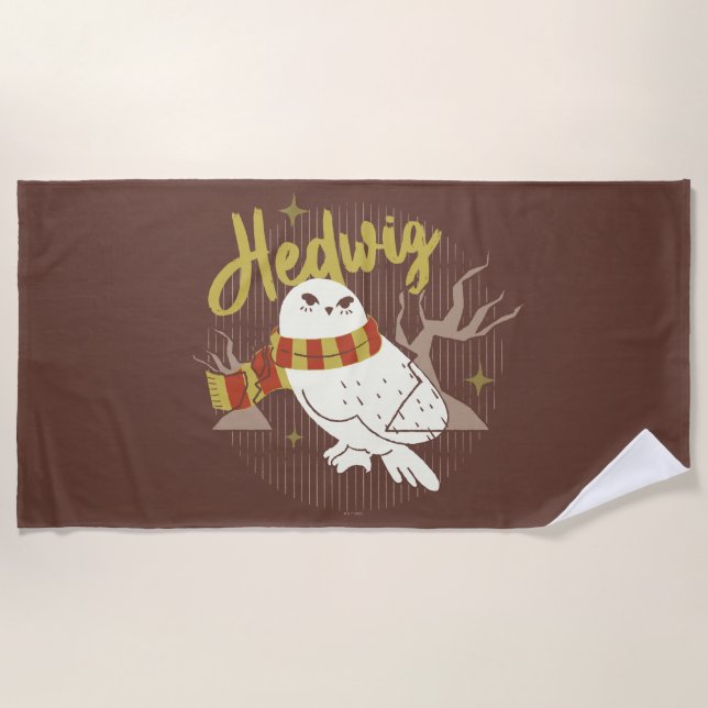 Hedwig Whimsicaler Wald Zeichnung Strandtuch (Vorderseite)