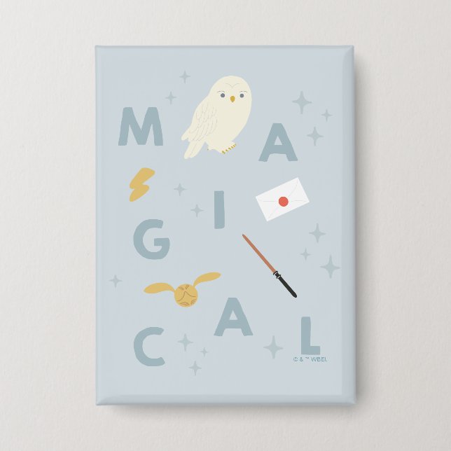 Hedwigh "Magical" Typografy Graphic Button (Vorderseite)