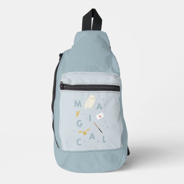 Hedwigh "Magical" Typografy Graphic Crossbody Bag (Vorderseite)