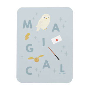 Hedwigh "Magical" Typografy Graphic Magnet