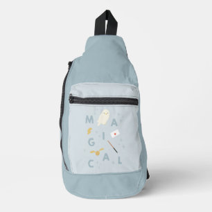 Hedwigh "Magische" Typografie-Grafik Crossbody Bag