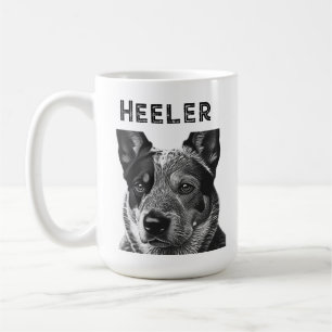 Heeler (Blue Heeler Dog) schließen Kaffeetasse