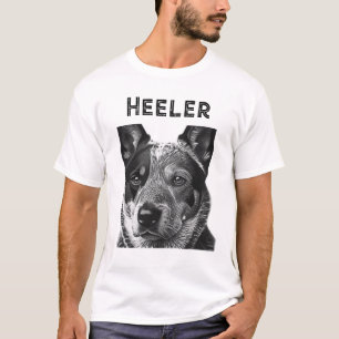 Heeler (Blue Heeler Hund) Nahaufnahme T-Shirt