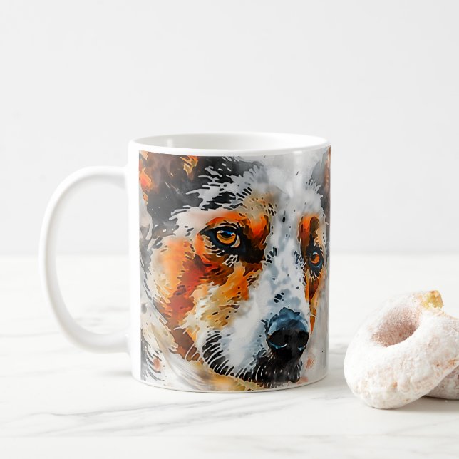 Heeler-Hundemutter Kaffeetasse (Mit Donut)