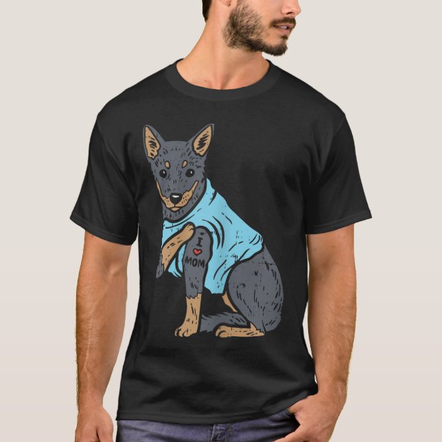 Heeler I Liebe Mama Tierfütterung Rotblauer Rinder T-Shirt (Vorderseite)