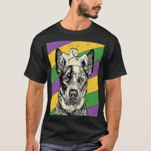 Heeler Jester Mardi Gras Dog Mama oder Vater T-Shirt