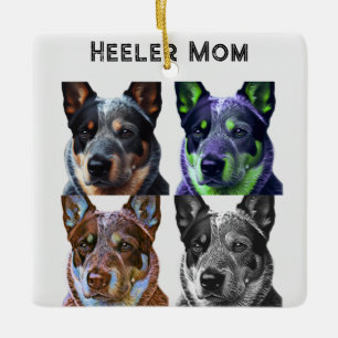 Heeler-Mama Blue Heeler Hundefrau Keramikornament