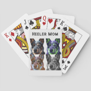 Heeler-Mama Blue Heeler Hundefrau Spielkarten