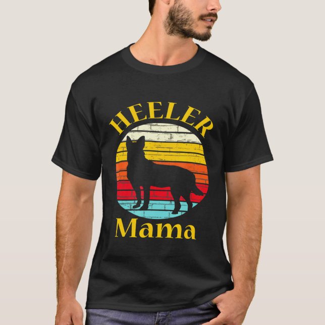 Heeler Mama Mutter Mutter Australischer Treibhund  T-Shirt (Vorderseite)