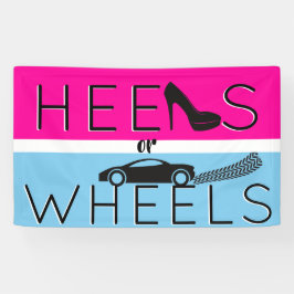 Heels oder Räder |{Auto} Pink & Blue Gender Reveal Banner