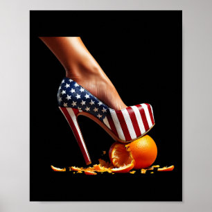 Heels Squash Orangen; Kamala Harris Wahl Poster