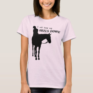Heels-unten Seiten-flüchtiger Blick T-Shirt