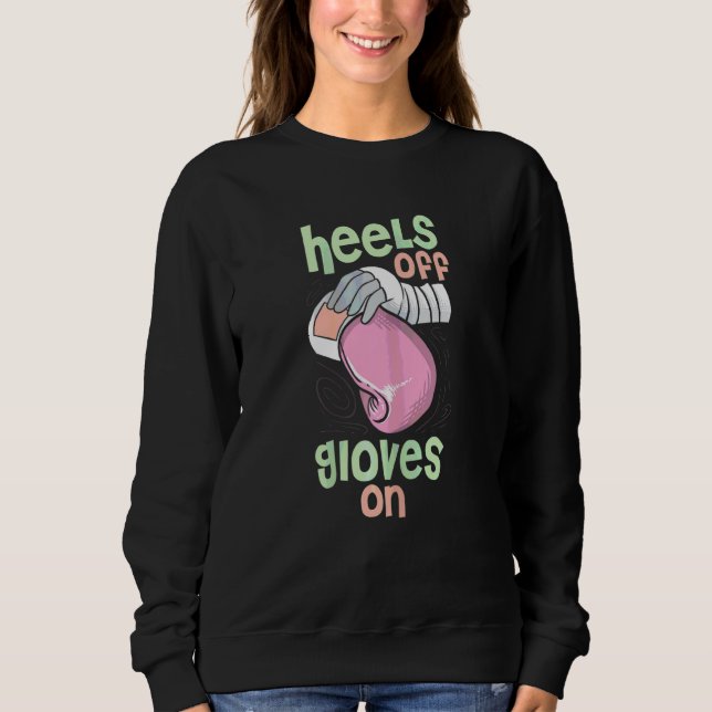 Heels von Handschuhen beim Boxen Sweatshirt (Vorderseite)