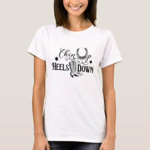 Heelse auf dem Cowgirl reiten T-Shirt