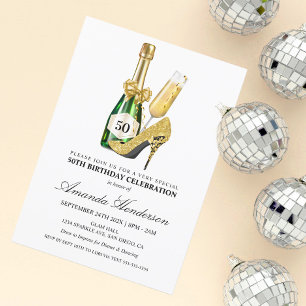 Heelse und Champagner - Geburtstag von Frauen Einladung