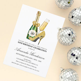 Heelse und Champagner - Geburtstag von Frauen Einladung