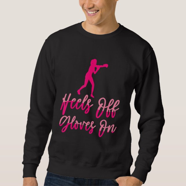 Heelse von Handschuhen auf Jab Cross-Hook Boxhands Sweatshirt (Vorderseite)