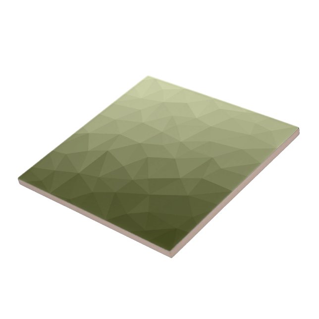 Heeres hellgrüner Farbverlauf geometrisches Masche Fliese (Seite)