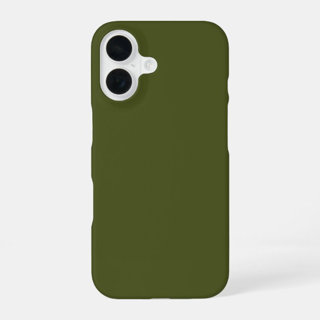 Heeresgrün einfarbig iPhone 16 hülle (Rückseite)
